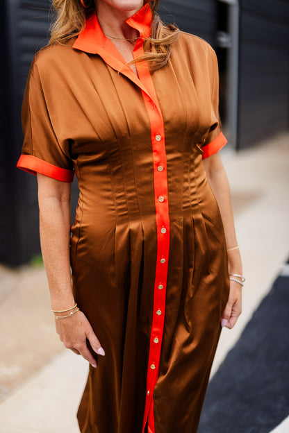 Georgia Dress In Mocha