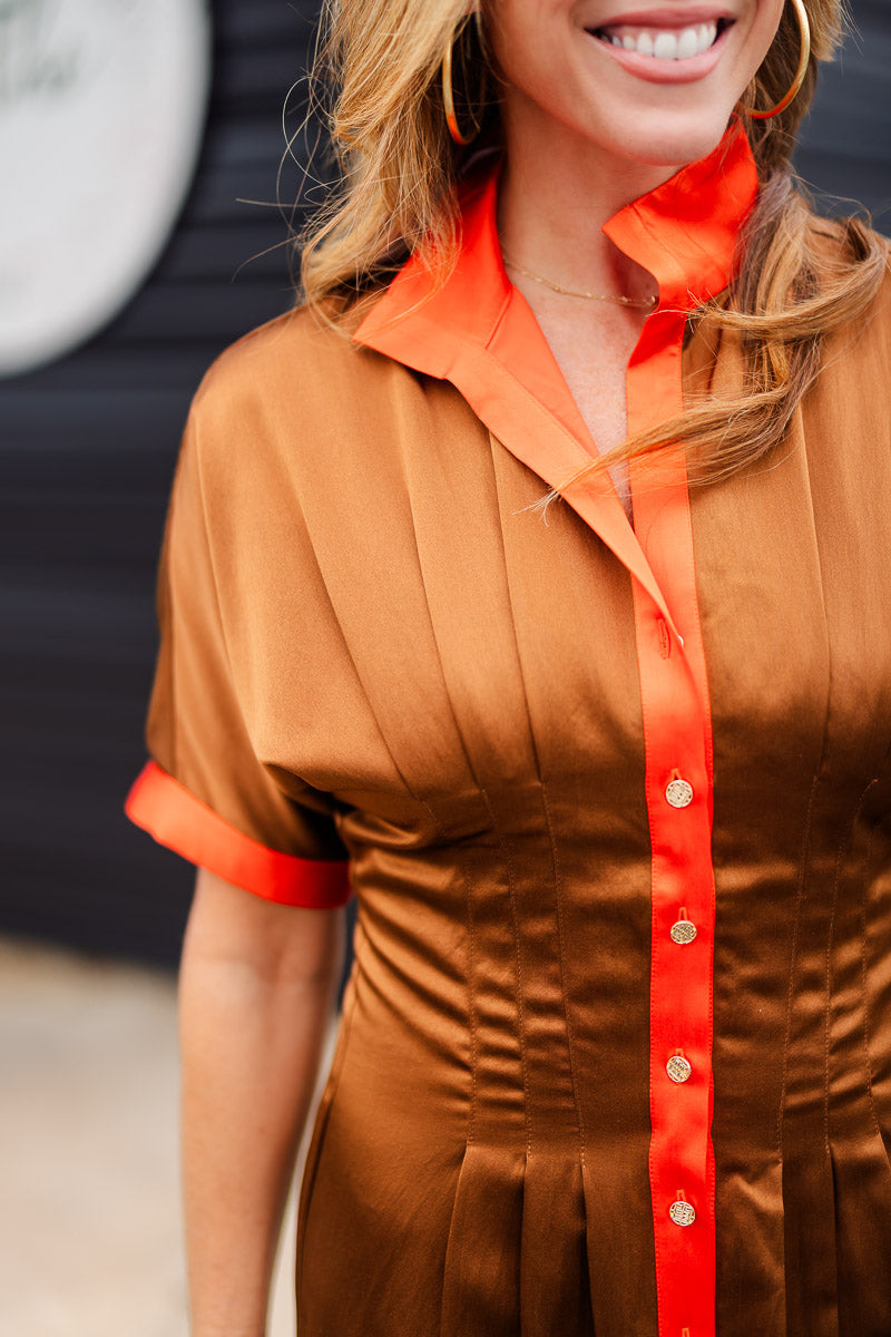 Georgia Dress In Mocha