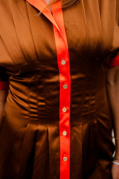 Georgia Dress In Mocha