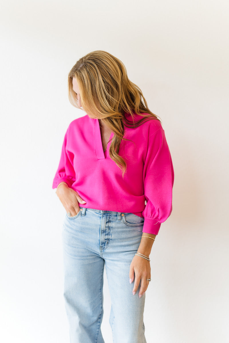 Lolli Sweater in Fuchsia Fedora