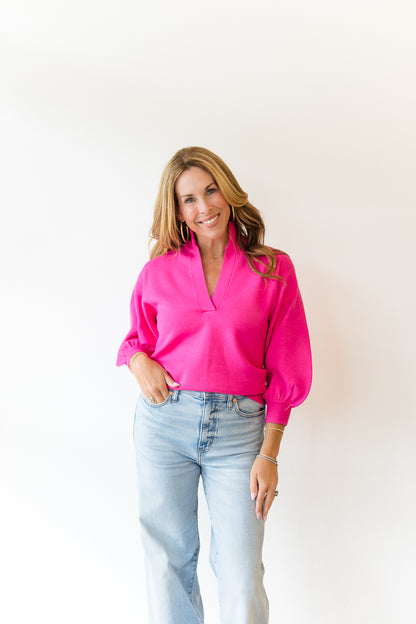 Lolli Sweater in Fuchsia Fedora