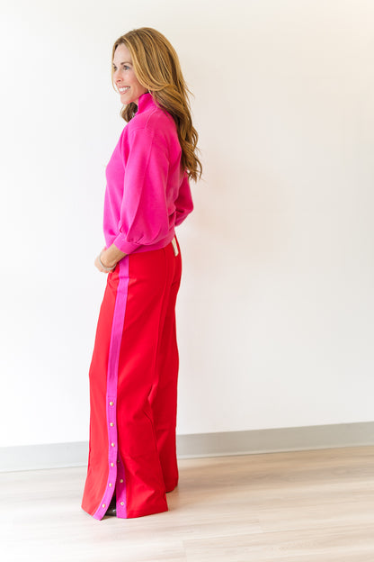 Paisley Pant in High Risk Red