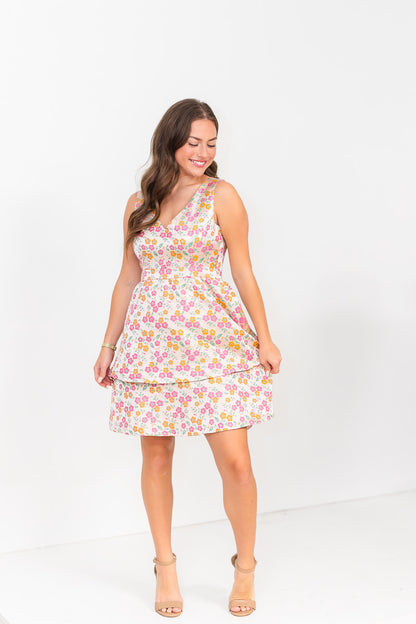 FINAL SALE Terina Dress in Magnolia Tea