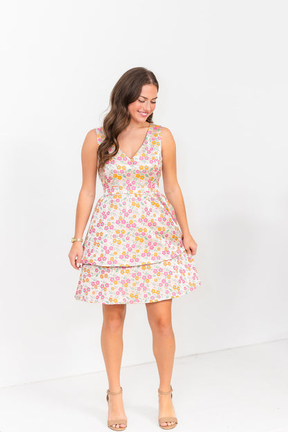 FINAL SALE Terina Dress in Magnolia Tea