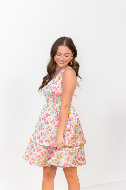 FINAL SALE Terina Dress in Magnolia Tea