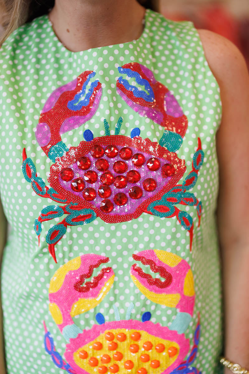 Isla Crab Polka Dot Dress