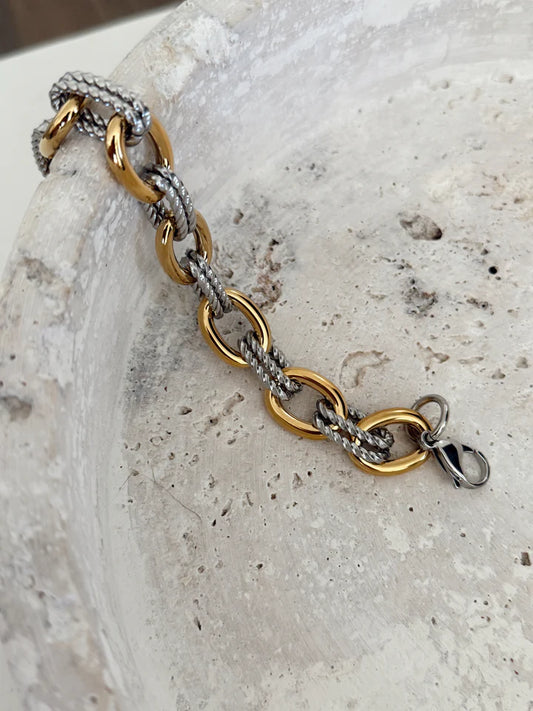 Margo Mixed Metal Chain Bracelet