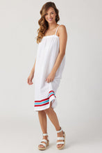 Load image into Gallery viewer, Crepe Stripe Dress in White
