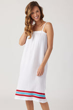 Load image into Gallery viewer, Crepe Stripe Dress in White
