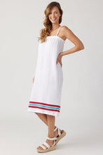 Load image into Gallery viewer, Crepe Stripe Dress in White
