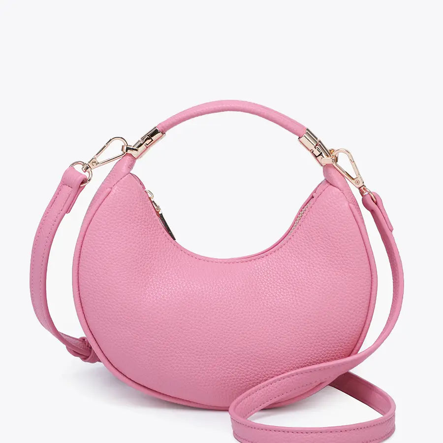 Amber Half-Moon Crossbody in Bubblegum