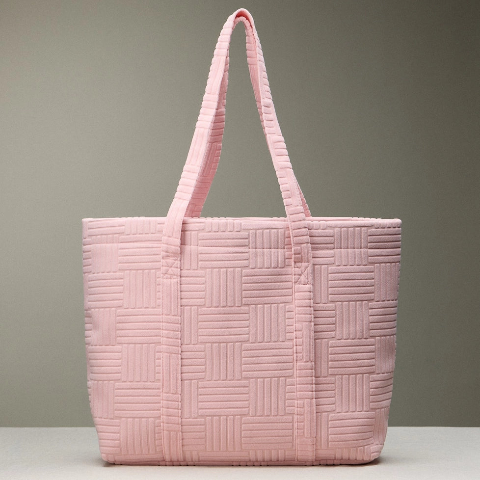 Pink Quilted Tote Bag