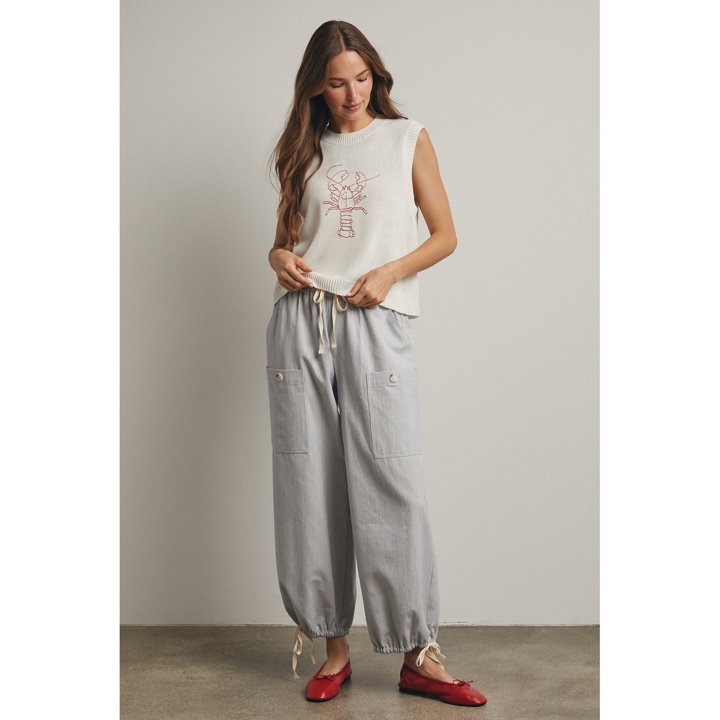 Lobster Embroidered Sweater Vest