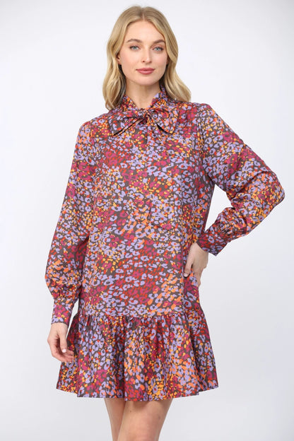Abstract Leopard Dress