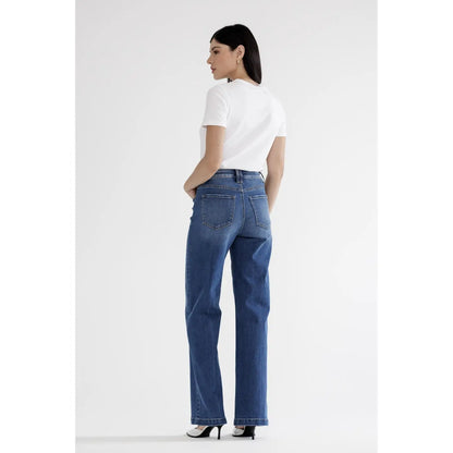 High Rise Wide Leg in Captain Blue