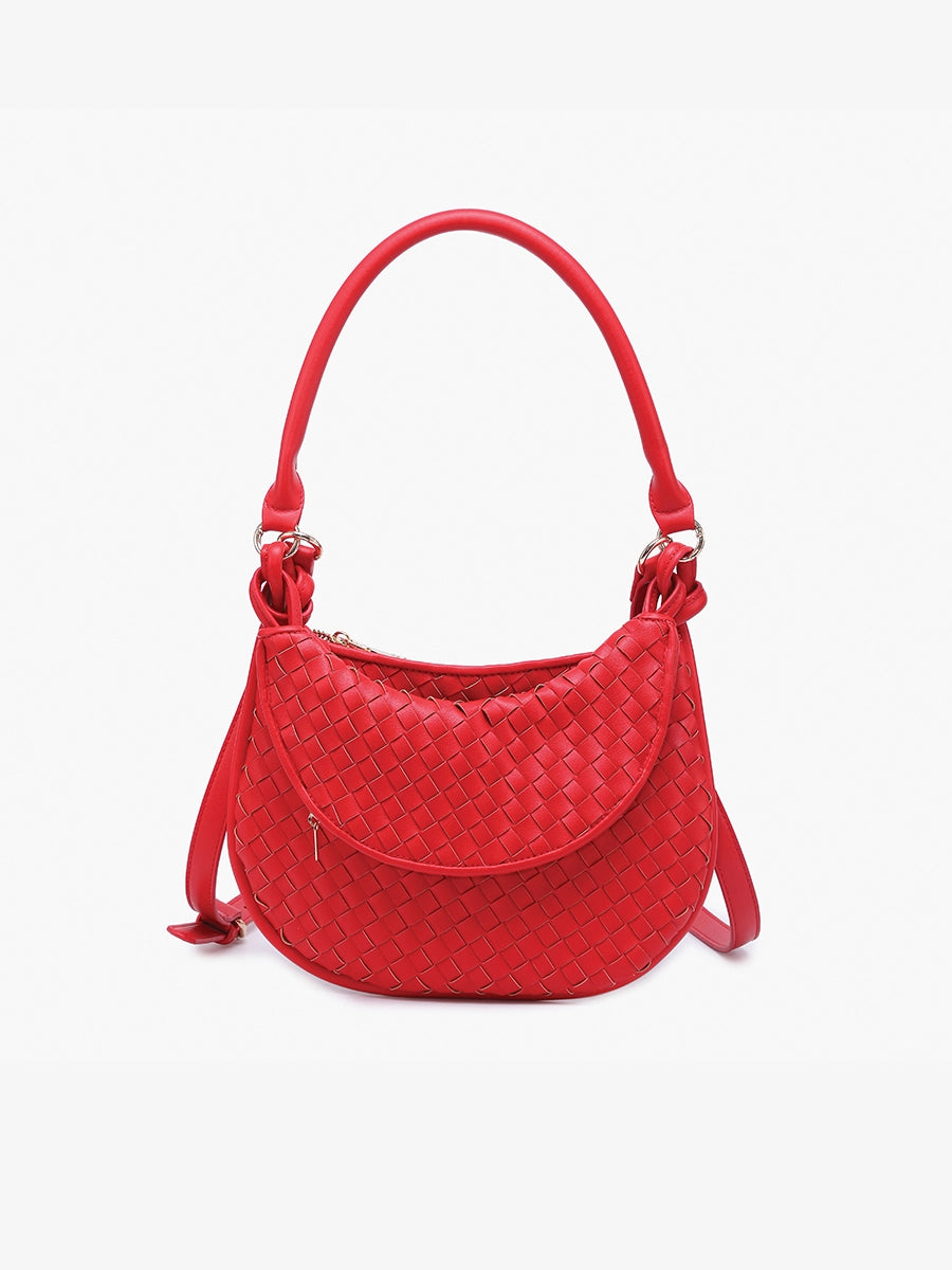 Kaylor Woven Crossbody in Red