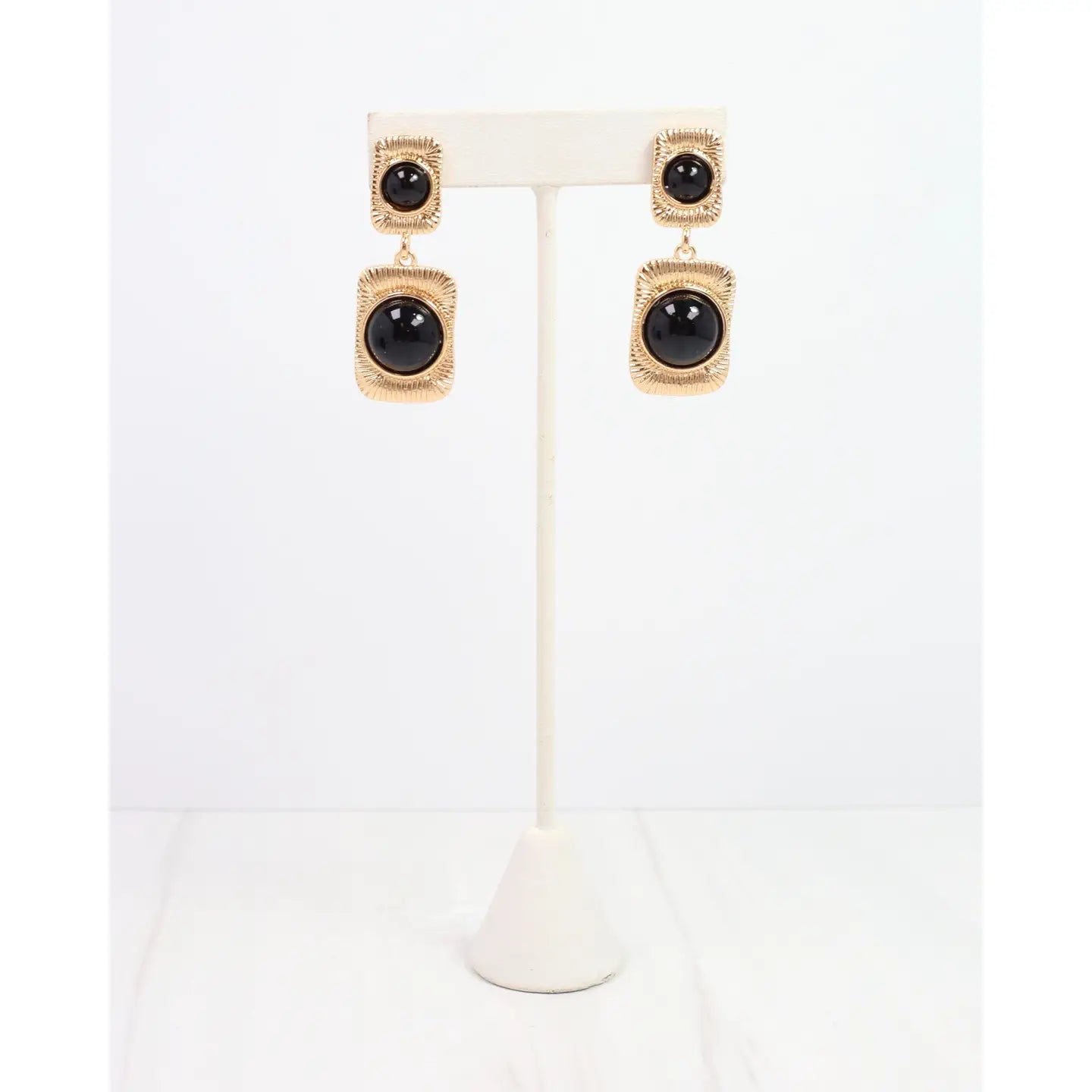 Black Giovonnie Pearl Drop Earring