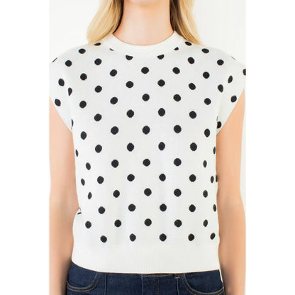 Sleeveless Polka Dot Top