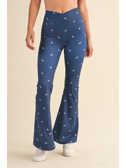 Rose High Waist Crossover Flare Legging