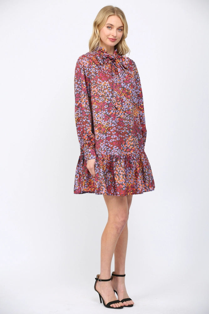 Abstract Leopard Dress