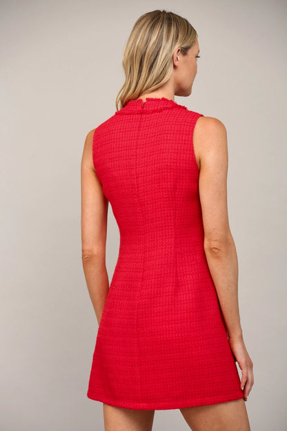 Tweed Dress in Red