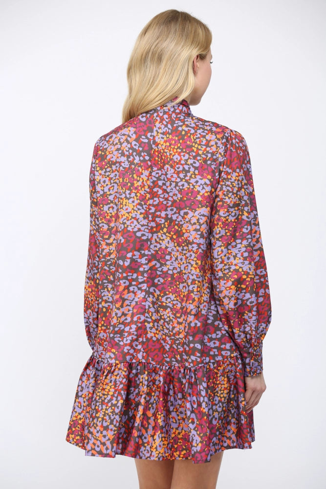 Abstract Leopard Dress