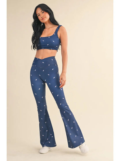 Rose High Waist Crossover Flare Legging