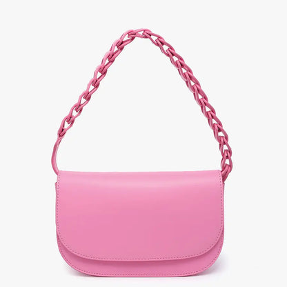 Tripoli Chain Link Shoulder Bag in Bubblegum