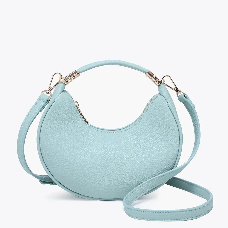 Amber Half-Moon Crossbody in Seafoam