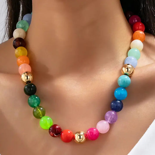 Rainbow Bead Necklace