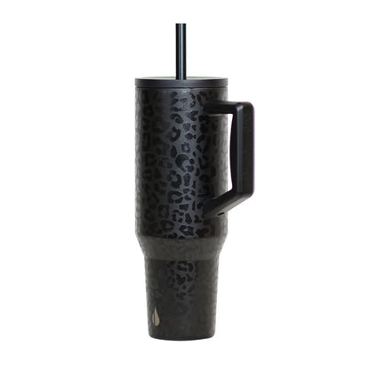 Black Leopard 40oz Tumbler
