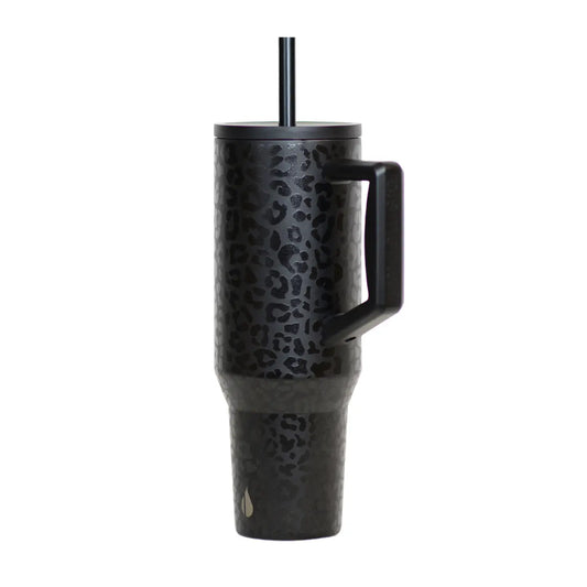 Black Leopard 40oz Tumbler