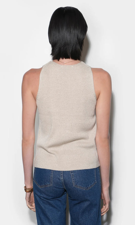 Ingrid Cross Front Halter Knit Top
