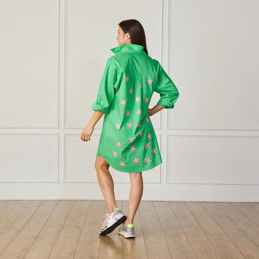 Preppy Star Back Dress in Kelly