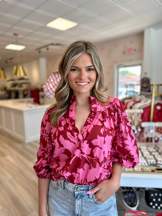 Corinne Top in Dahlia