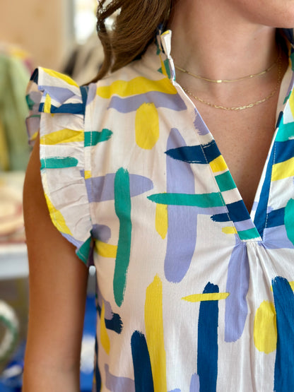 Geometric Mini Dress
