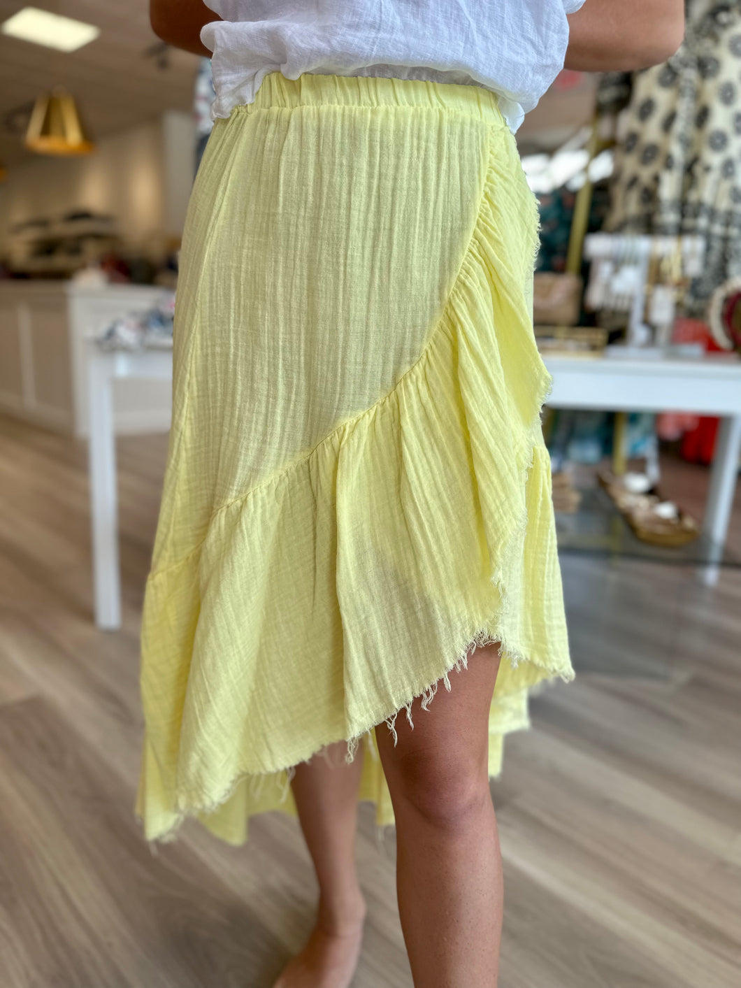 Ruffle Skirt in Lime Light
