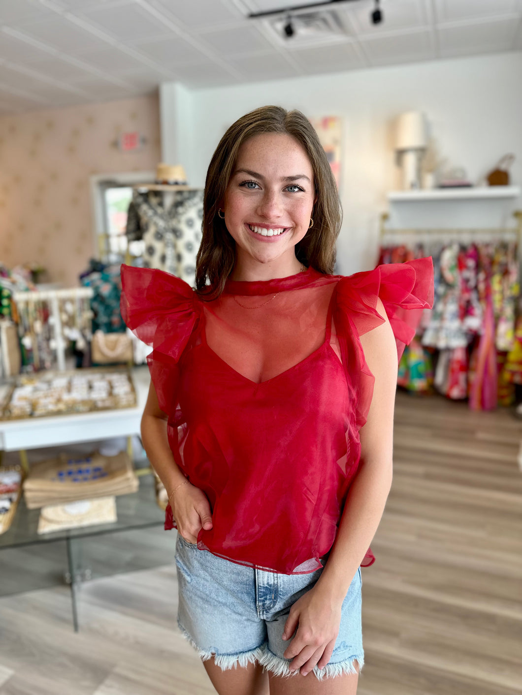 Kaycee top in Red