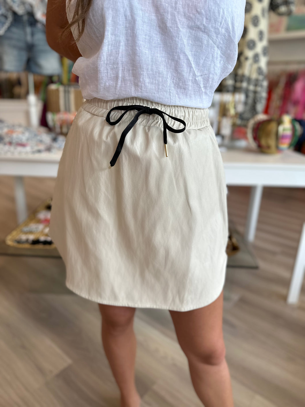 Track Skirt in Ivory