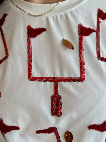 Red Field Goal Tee