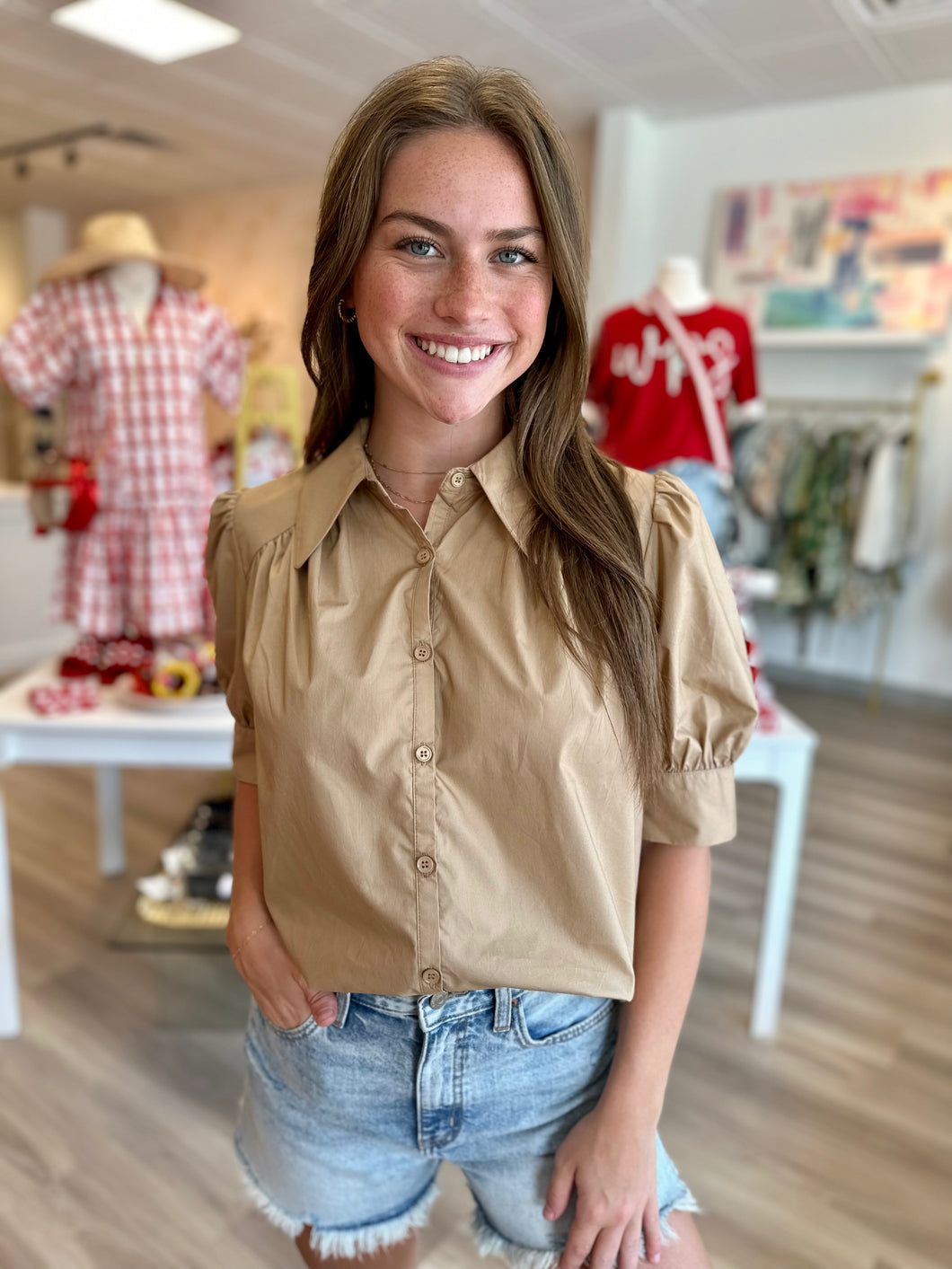 Klariza Shirt in Caramel