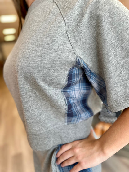 Heather Top in Heather Grey