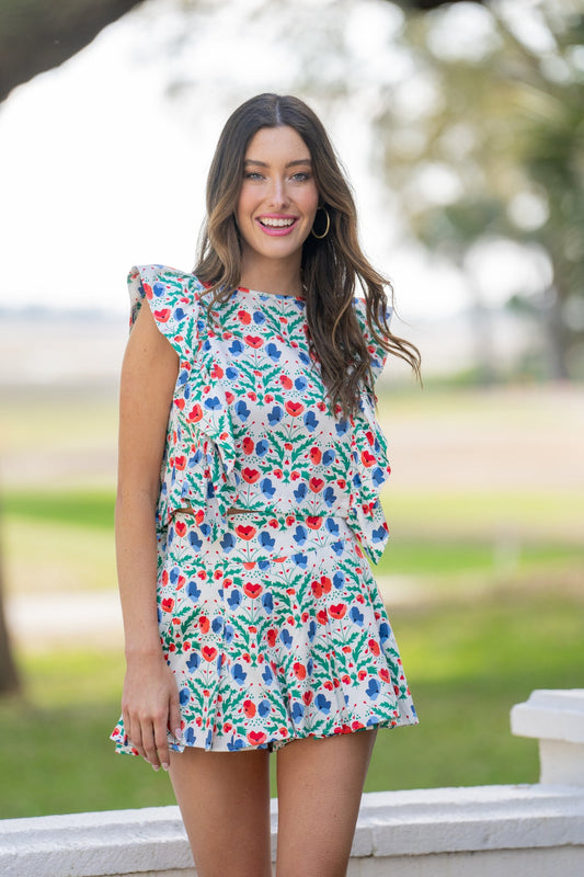 Party Short in Poppy Party