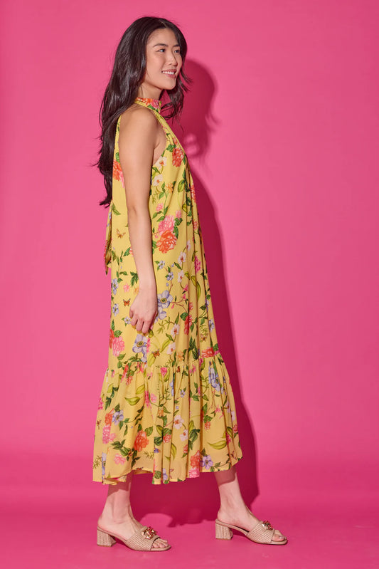 Perry Dress in Yellow Parterre