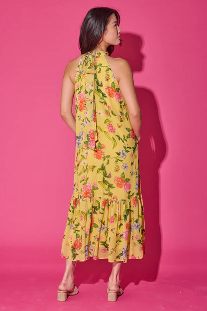 Perry Dress in Yellow Parterre