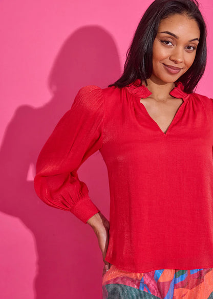 Phoebe Top in Lipstick