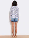 Load image into Gallery viewer, Ruffle Neck Henley In Serenity
