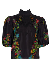 Load image into Gallery viewer, Louise Floral Black Blouse
