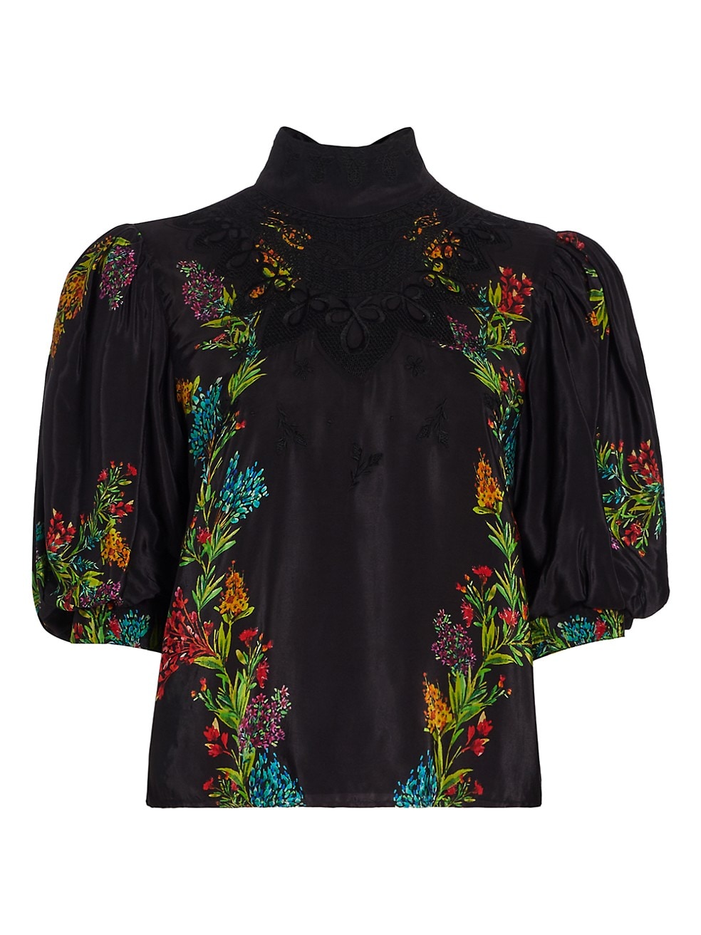 Louise Floral Black Blouse