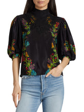Load image into Gallery viewer, Louise Floral Black Blouse
